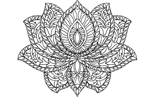 Hoa sen Mandala là những nét vẽ đối xứng 