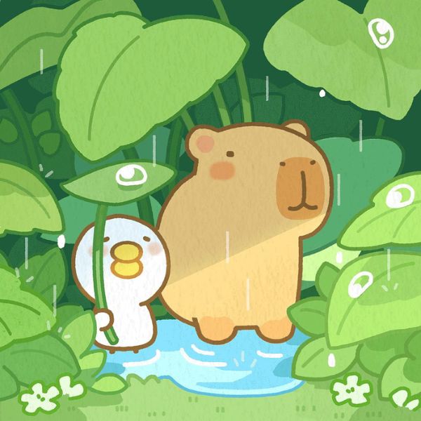 ảnh chibi capybara cực đẹp