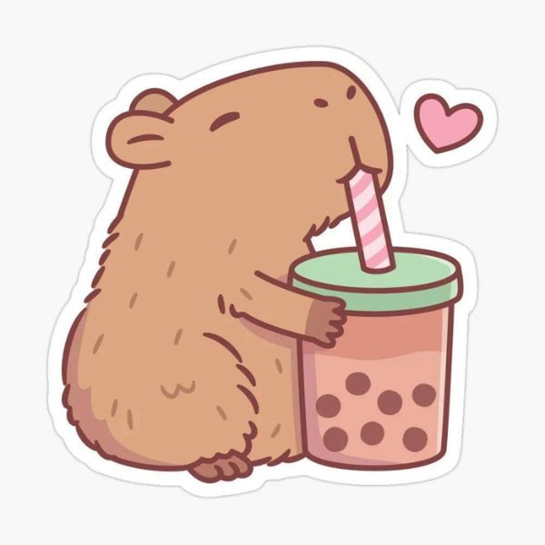 ảnh chibi capybara đáng yêu