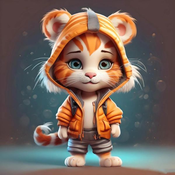 ảnh hổ chibi full hd