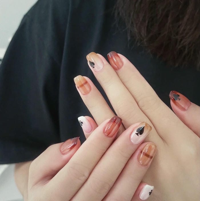 ảnh nail bộ bài đẹp nhất