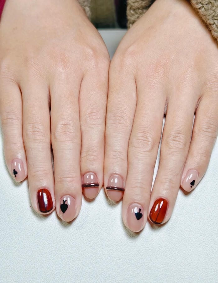 ảnh nail bộ bài đẹp