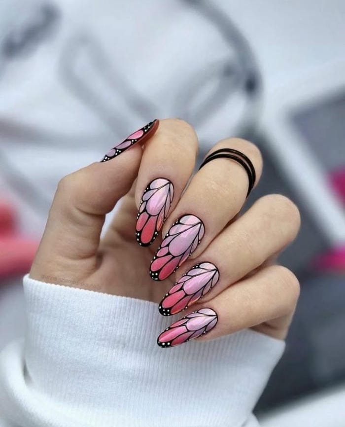 ảnh nail bướm đẹp nhất