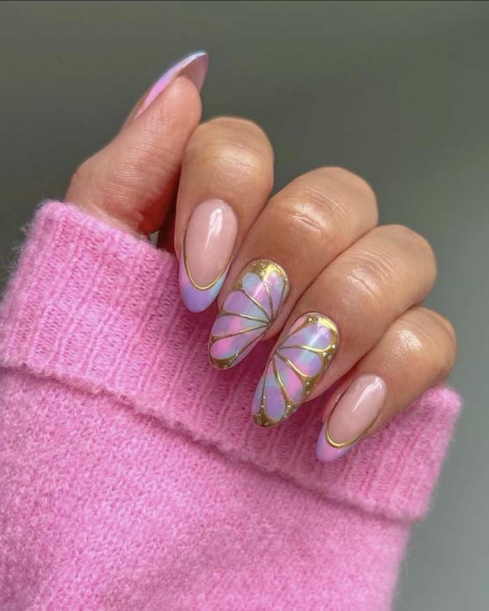 ảnh nail bướm đẹp