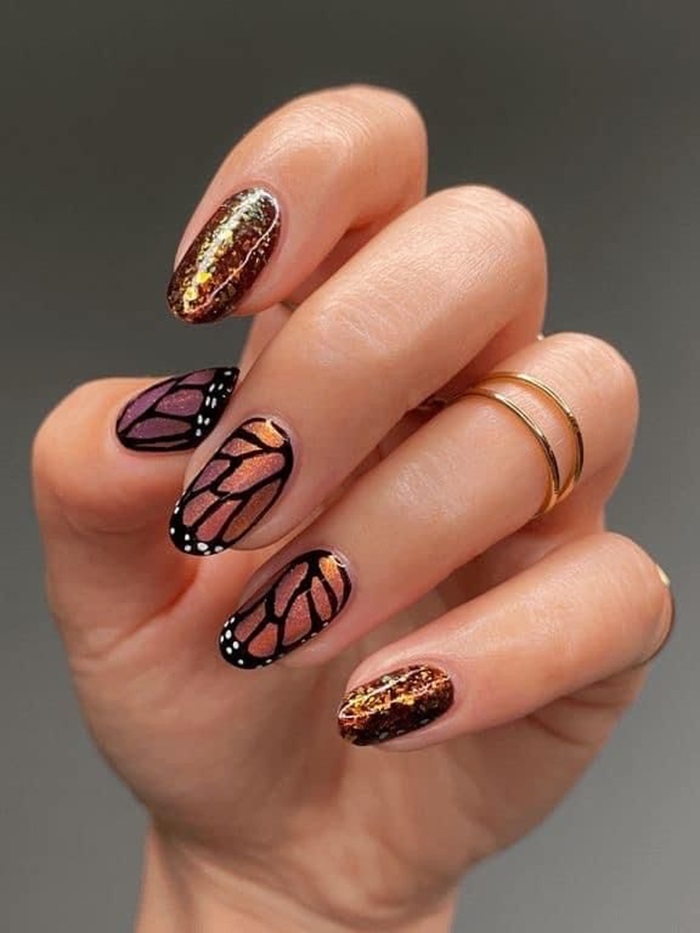 ảnh nail bướm siêu đẹp