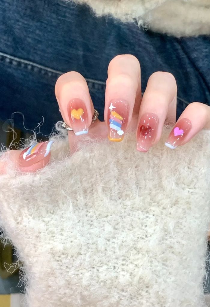 ảnh nail cầu vồng đẹp nhất