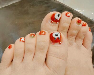 Gợi ý 100+ mẫu nail chân hình gấu siêu dễ thương cho nàng thơ