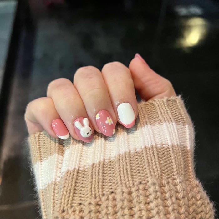 ảnh nail con thỏ đẹp