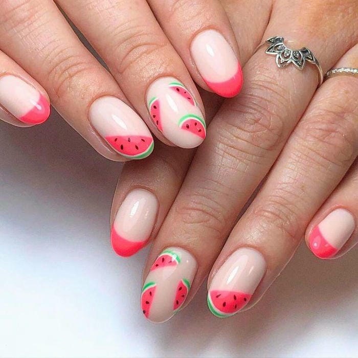 ảnh nail dưa hấu cute nhất