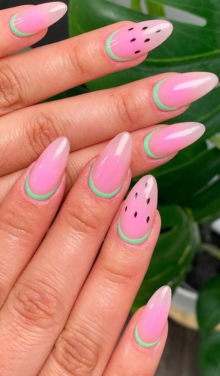 ảnh nail dưa hấu đáng yêu