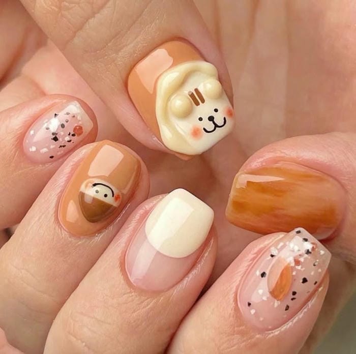 ảnh nail hình con vật cute