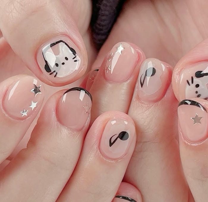 ảnh nail hình con vật sociu