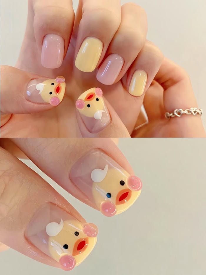 ảnh nail hình con vật xinh