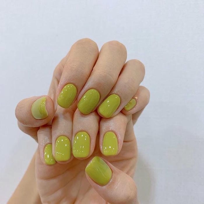 ảnh nail màu xanh bơ đẹp nhất