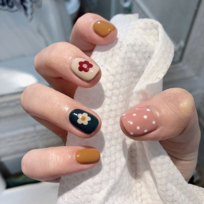 ảnh nail móng ngắn đẹp