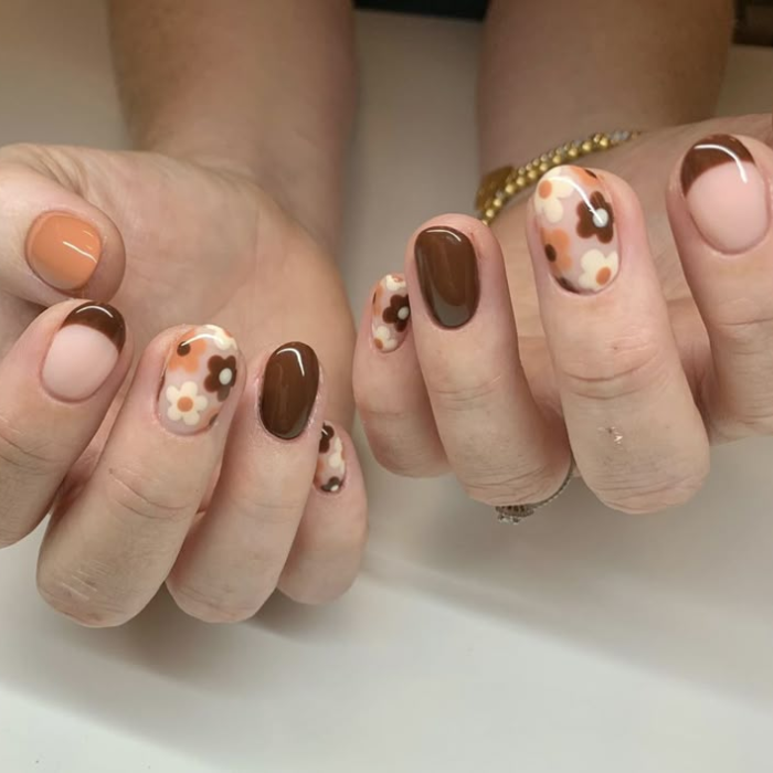 ảnh nail móng ngắn sang chảnh