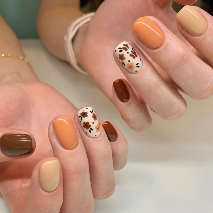 ảnh nail móng ngắn sang