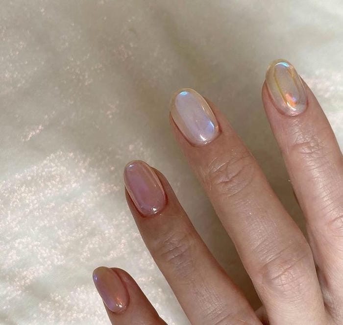 ảnh nail ngọc trai đẹp ngầu