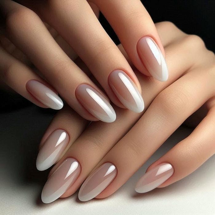 ảnh nail trắng gương cute nhất