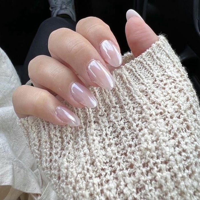 ảnh nail trắng gương