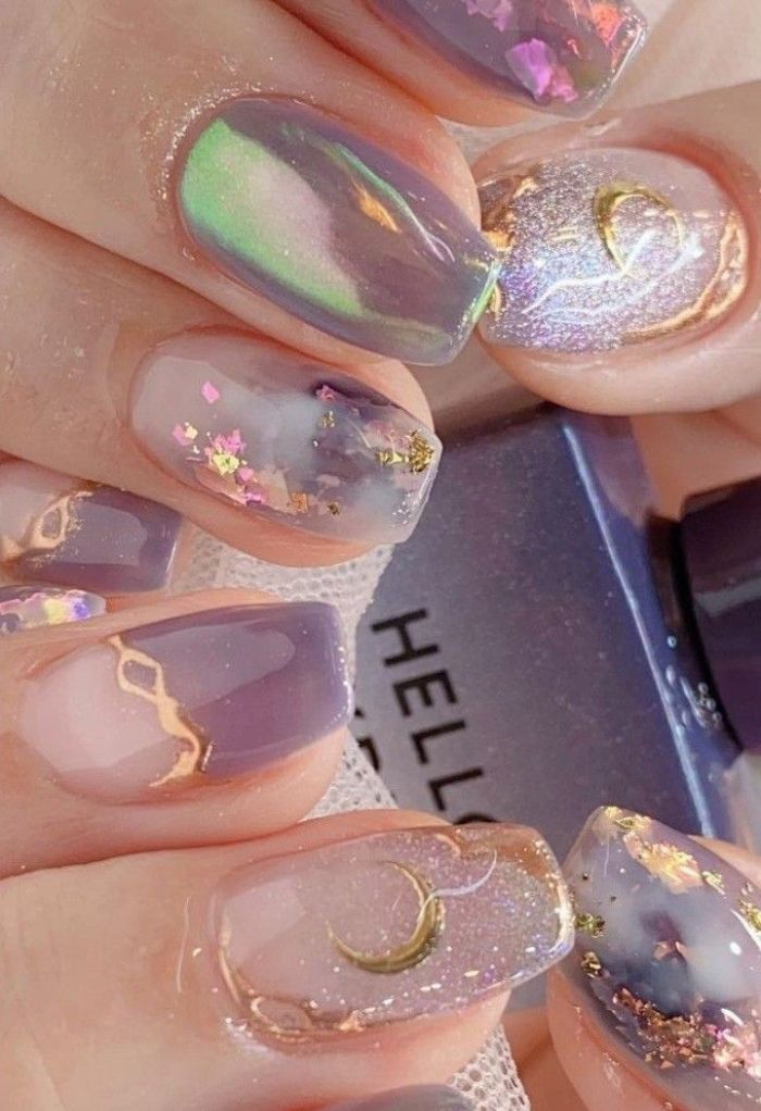 ảnh nail vân đá nghệ đẹp