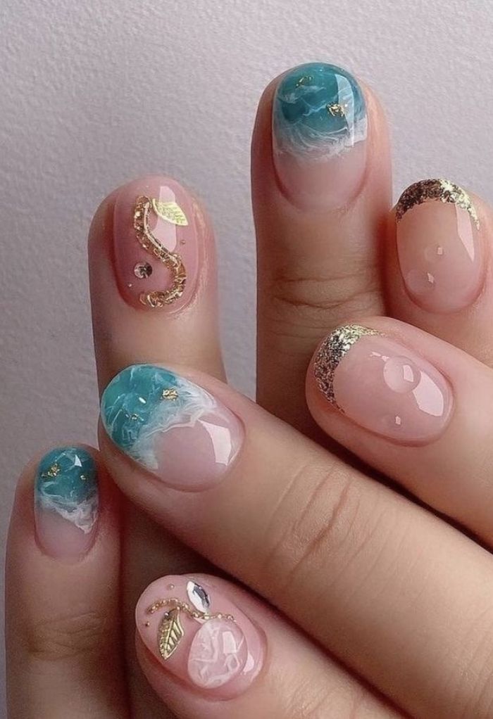 ảnh nail vân đá nghệ