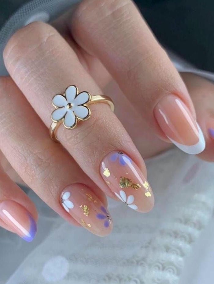 ảnh nail vẽ hoa