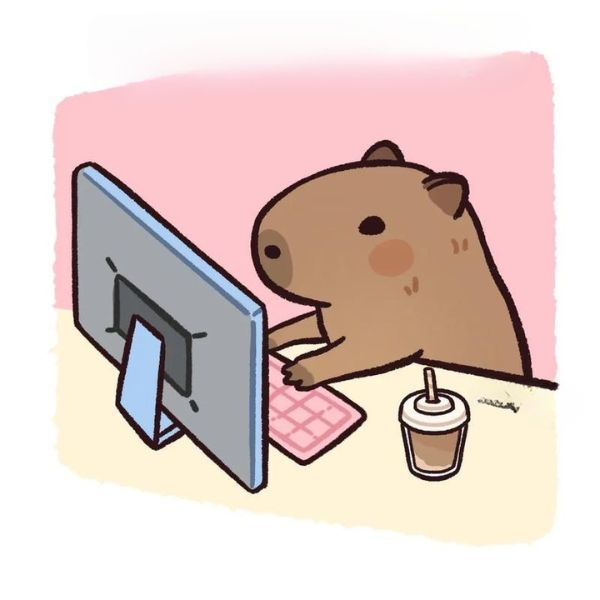 hình ảnh chibi capybara đáng yêu