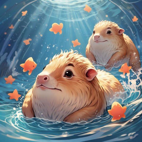 hình ảnh chibi capybara siêu đẹp