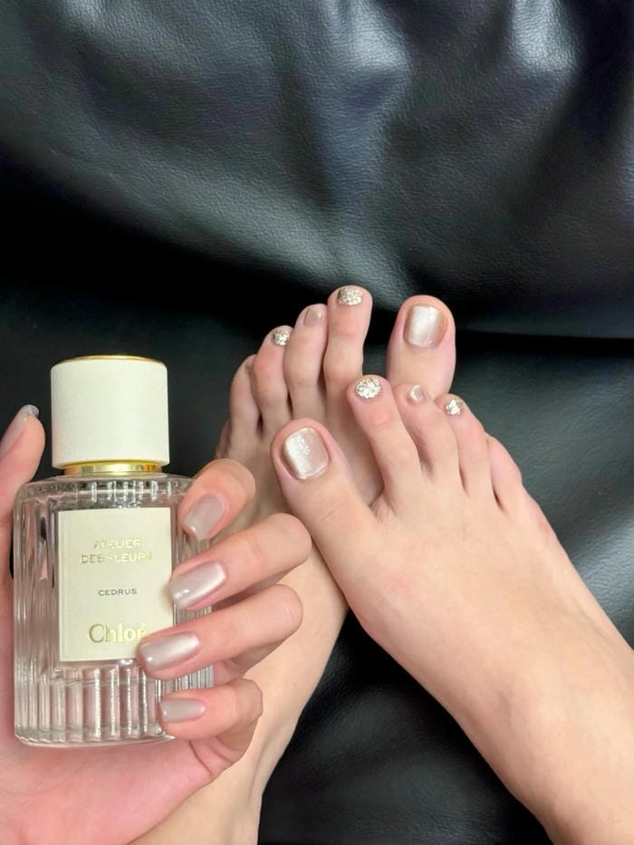 hình ảnh nail chân mắt mèo cute nhất