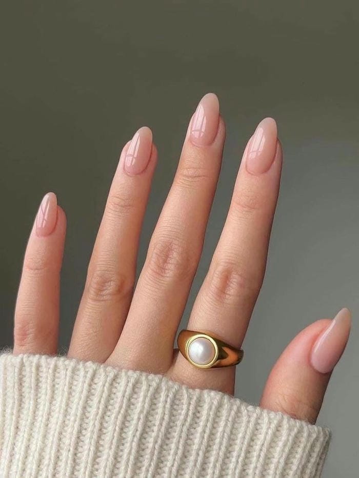 hình ảnh nail màu nude cute