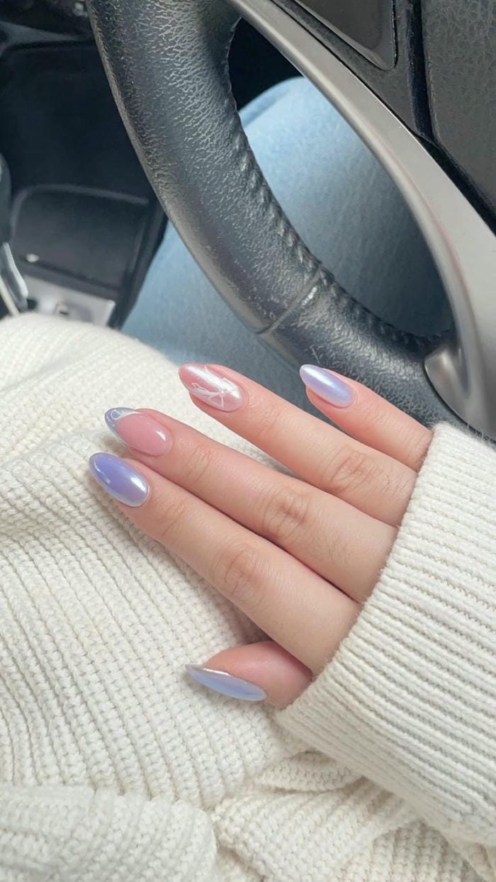 hình ảnh nail trắng gương đẹp