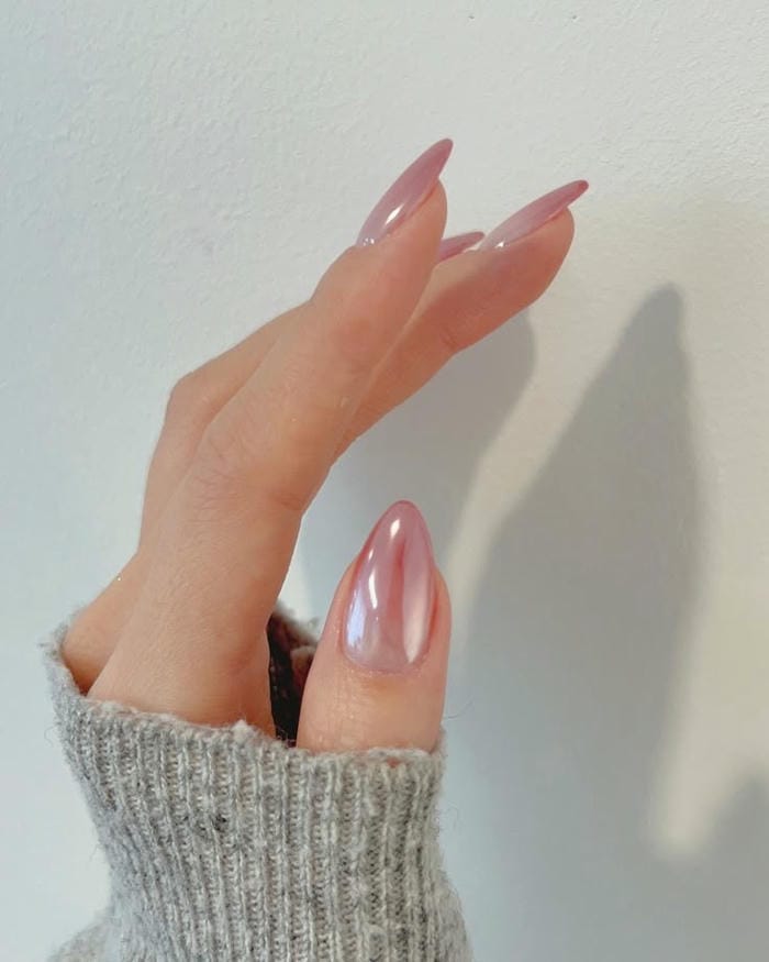 hình ảnh nail trắng gương