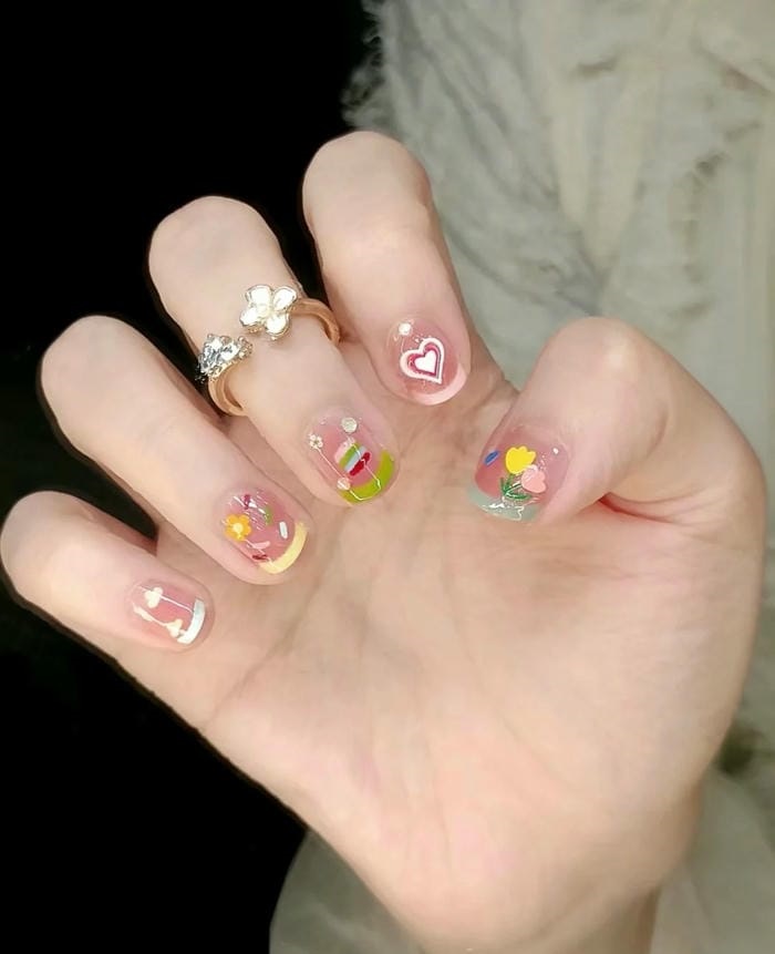 hình ảnh nail vẽ cute dễ thương