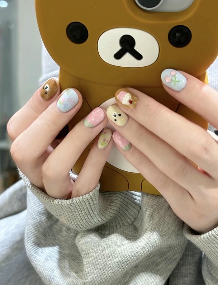 hình ảnh nail vẽ cute đẹp xinh