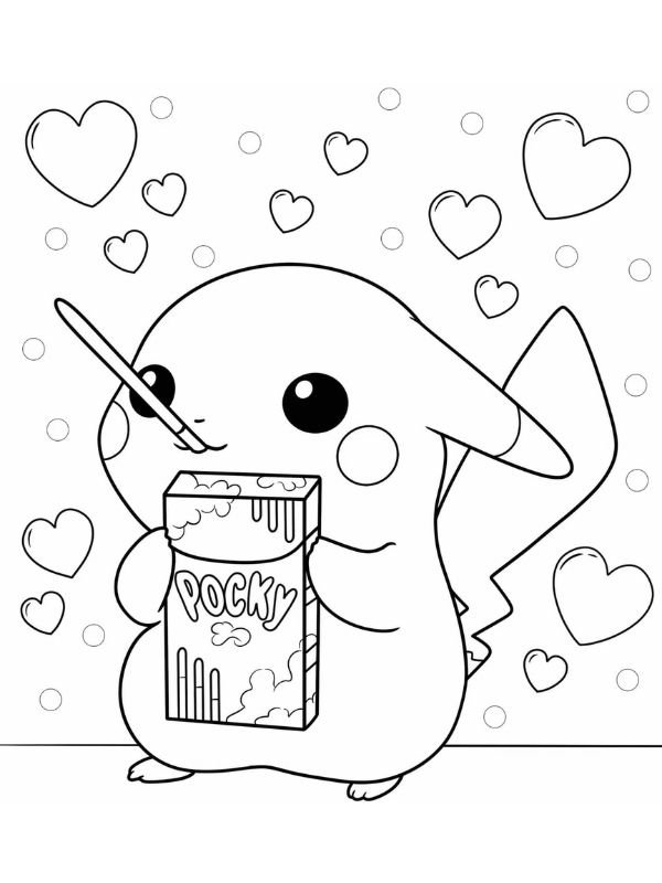 hình ảnh tranh pikachu cute cho bé tô