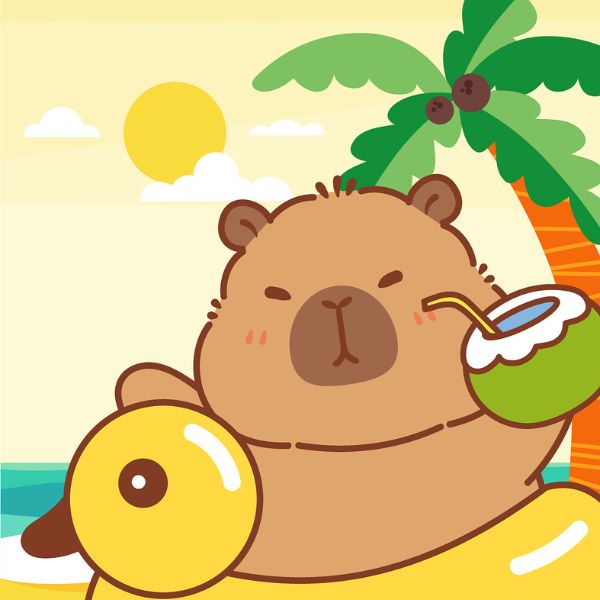 hình chibi capybara đẹp