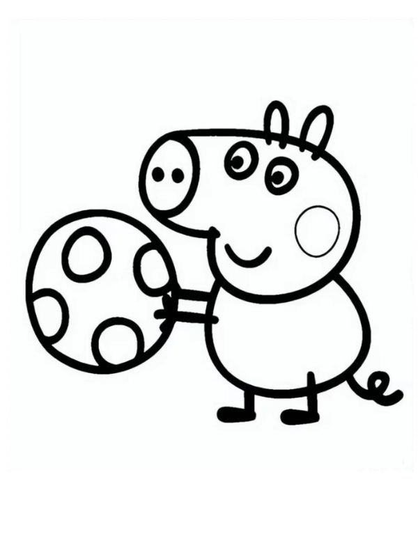 hình heo peppa tô màu sinh động
