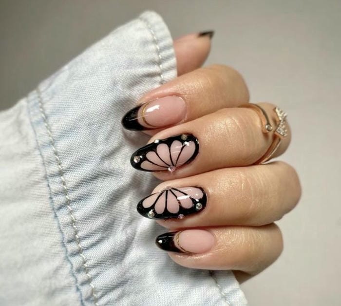 hình nail bướm đẹp nhất