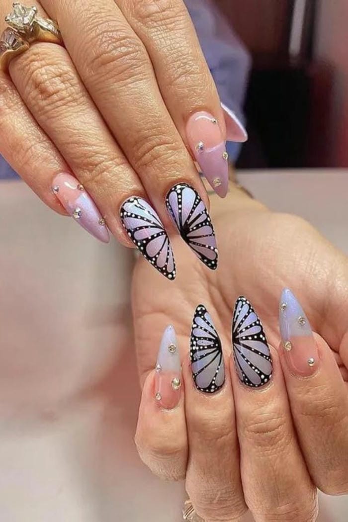 hình nail bướm xinh nhất