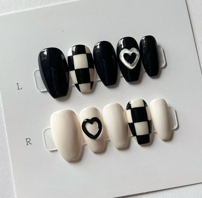 hình nail caro đẹp nhất