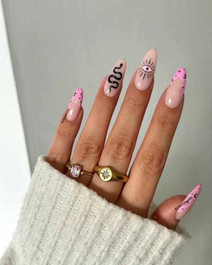 hình nail con rắn ngầu lòi nhất