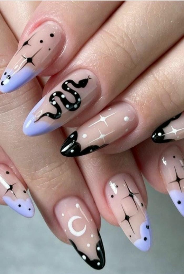 hình nail con rắn