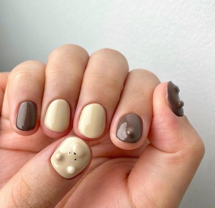 hình nail hình con vật cực đẹp