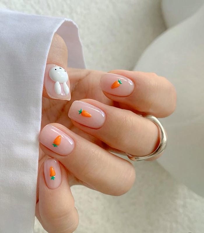 hình nail hình con vật đáng yêu