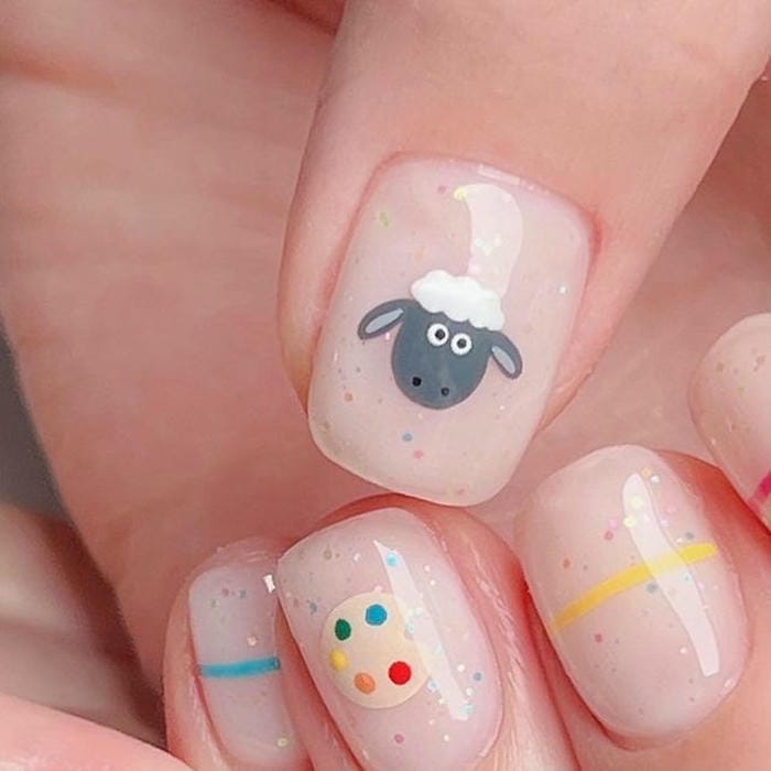 hình nail hình con vật đẹp