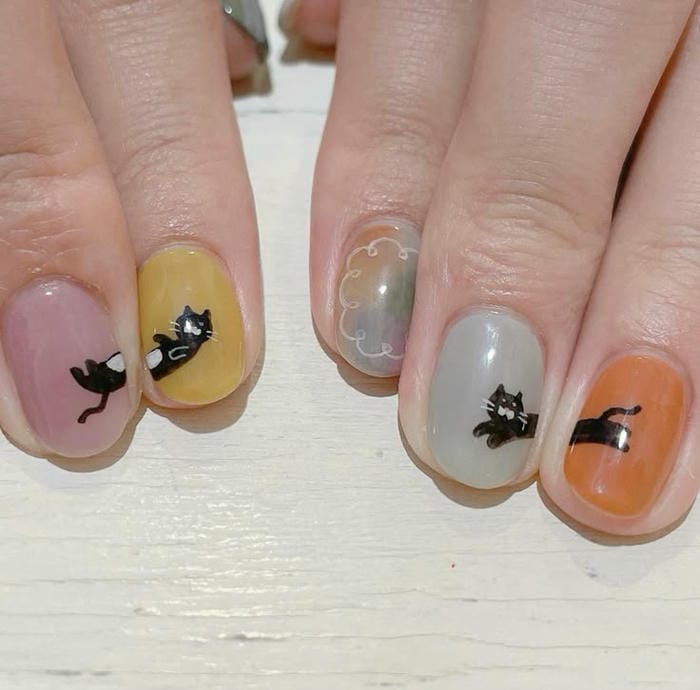 hình nail hình con vật