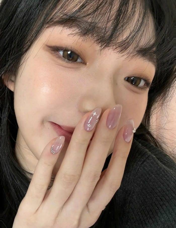 hình nail mắt mèo dễ thương