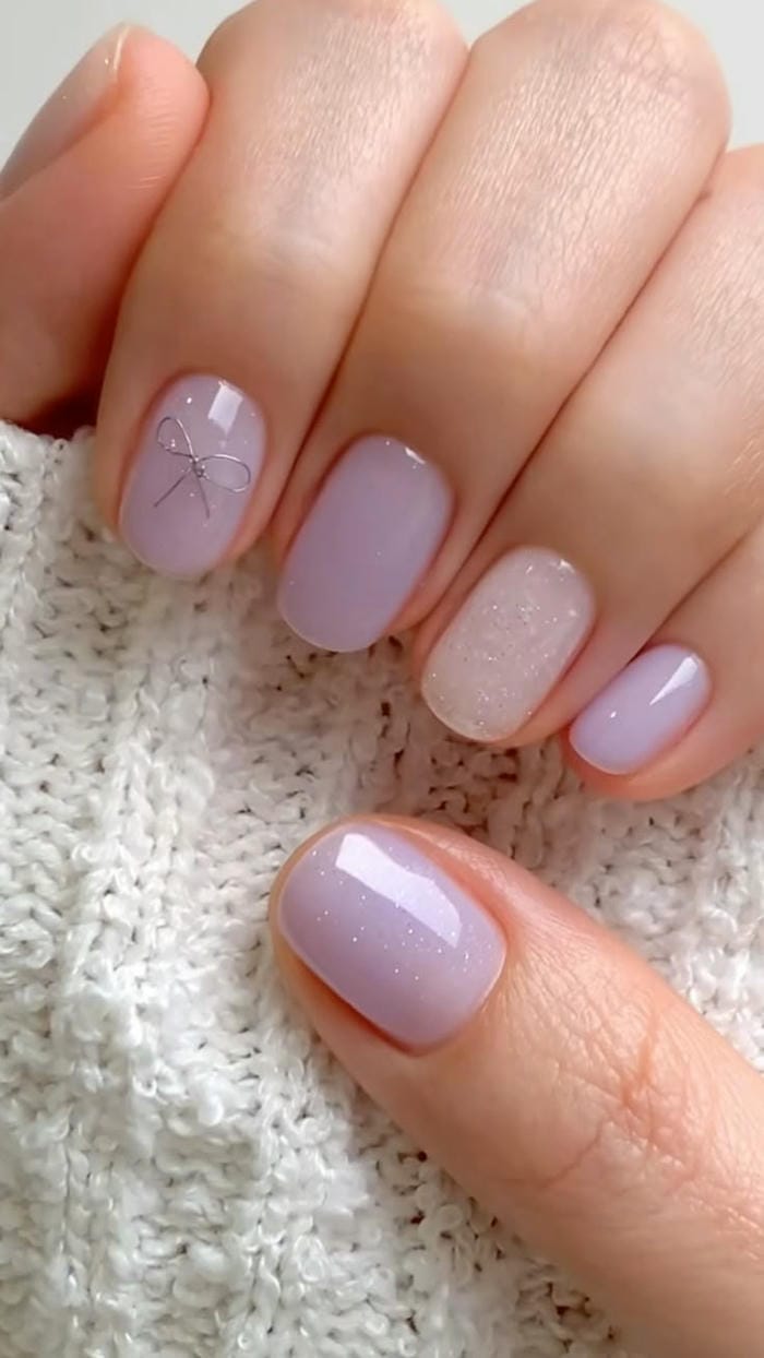 hình nail màu tím đẹp ngầu