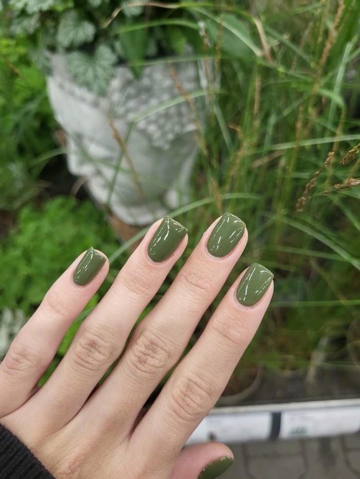 hình nail màu xanh lá cực đẹp